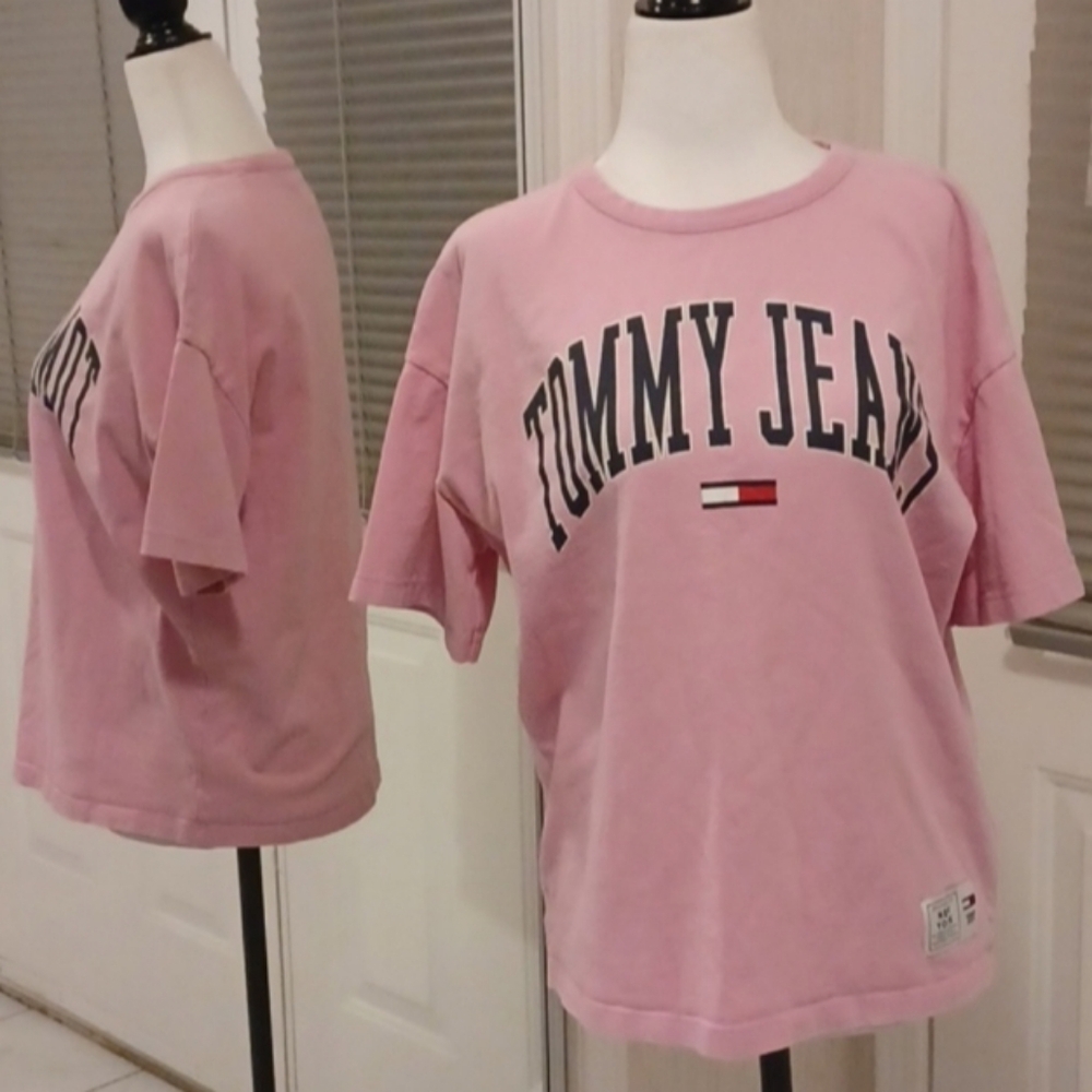 Pink Tommy Jeans Tee - Size Small